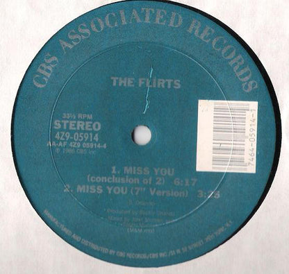 The Flirts : Miss You (12")