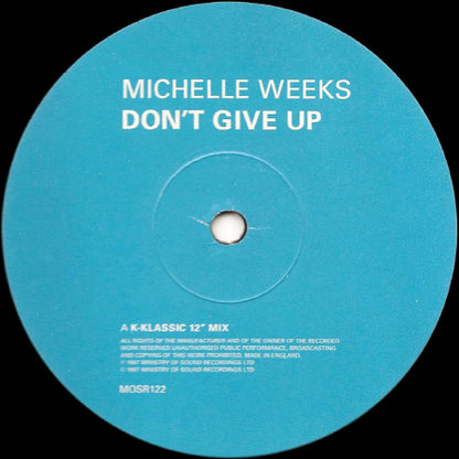 Michelle Weeks : Don't Give Up (12", 2/2)