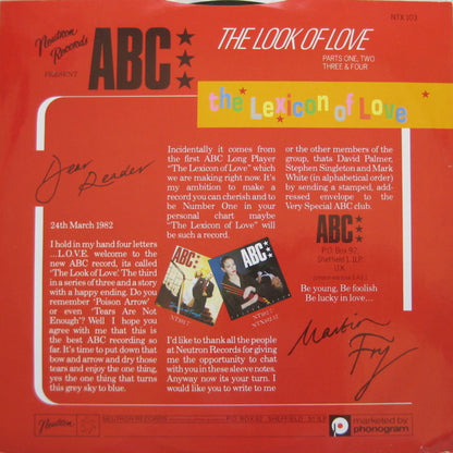 ABC : The Look Of Love (Parts One, Two, Three & Four) (12", Single)