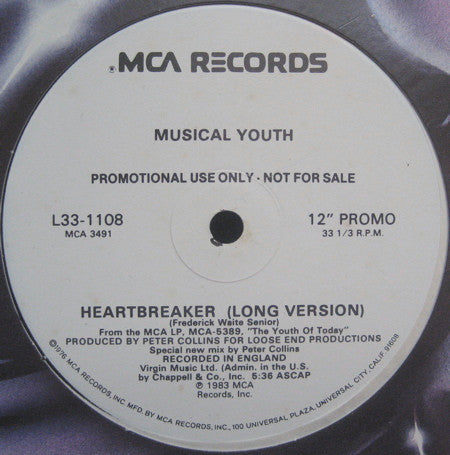 Musical Youth : Heartbreaker (12", Promo)
