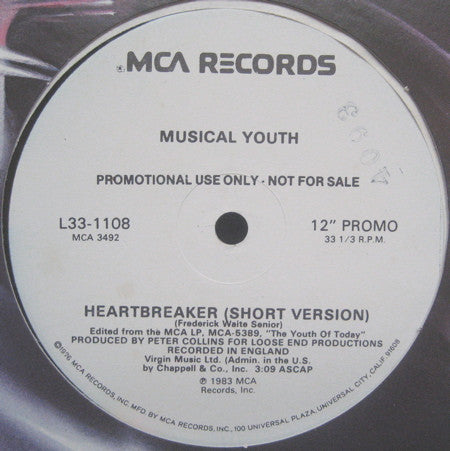 Musical Youth : Heartbreaker (12", Promo)