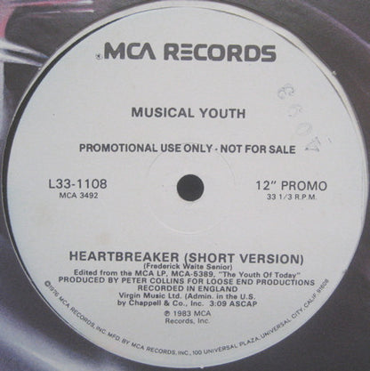 Musical Youth : Heartbreaker (12", Promo)