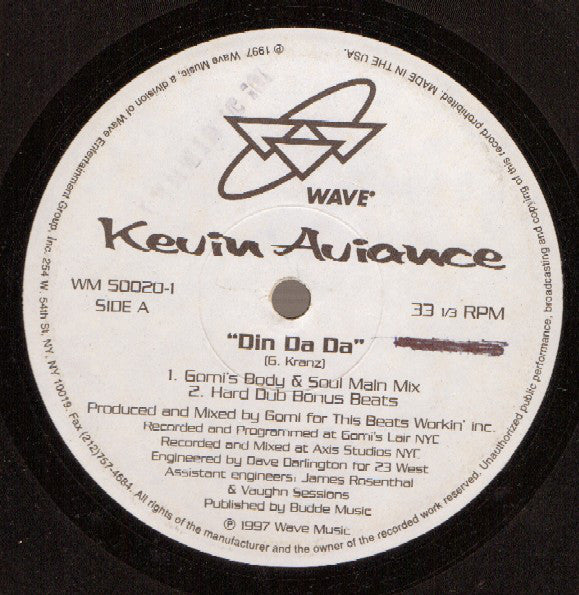Kevin Aviance : Din Da Da (12")