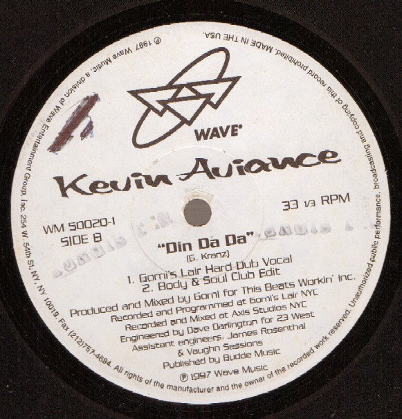 Kevin Aviance : Din Da Da (12")