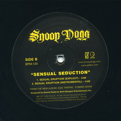 Snoop Dogg : Sensual Seduction (12")