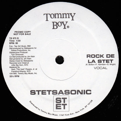 Stetsasonic : Just Say Stet (12", Promo)