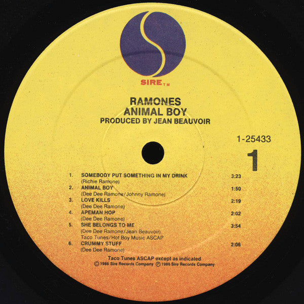 Ramones : Animal Boy (LP, Album, All)
