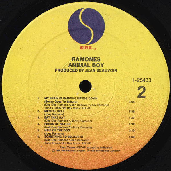 Ramones : Animal Boy (LP, Album, All)
