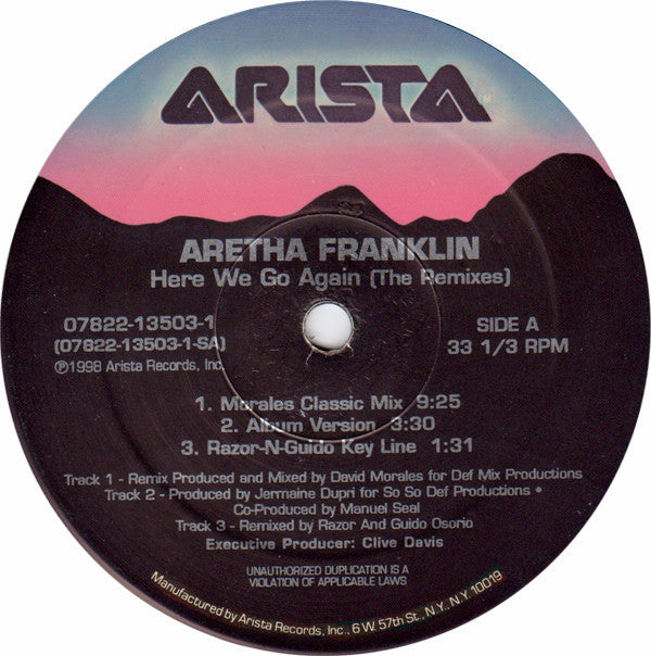 Aretha Franklin : Here We Go Again (The Remixes) (12")