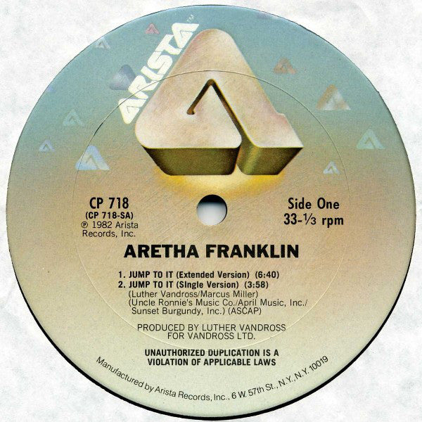 Aretha Franklin : Jump To It (12")