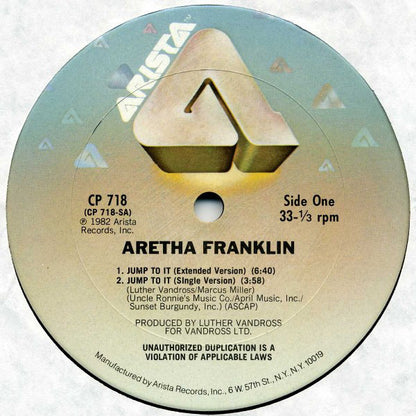 Aretha Franklin : Jump To It (12")