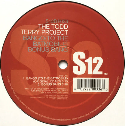 The Todd Terry Project : Bango (To The Batmobile) / Back To The Beat (12", RE)