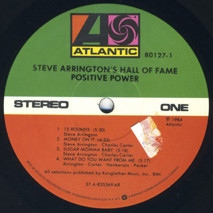 Steve Arrington's Hall Of Fame : Positive Power (LP, Album, AR)