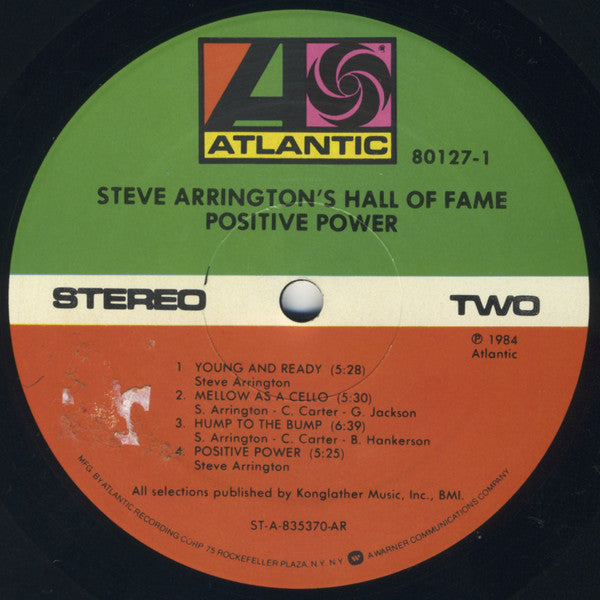Steve Arrington's Hall Of Fame : Positive Power (LP, Album, AR)