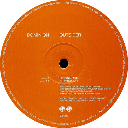 Dominion : Outsider (12")