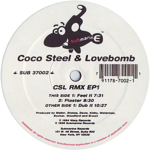 Coco Steel & Lovebomb : CSL RMX EP1 (12", EP)