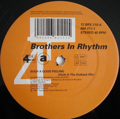 Brothers In Rhythm : Such A Good Feeling (12")