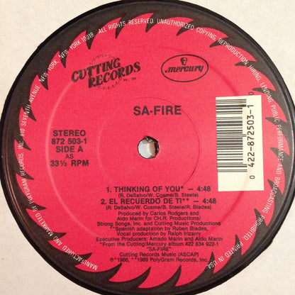 Sa-Fire* : Thinking Of You (12", Single)