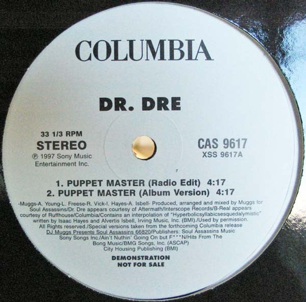 DJ Muggs Presents The Soul Assassins Featuring Dr. Dre And B-Real : Puppet Master (12", Promo)