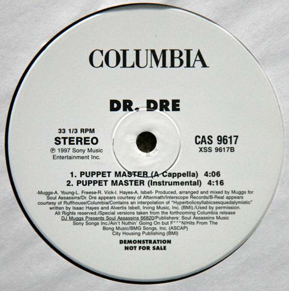 DJ Muggs Presents The Soul Assassins Featuring Dr. Dre And B-Real : Puppet Master (12", Promo)