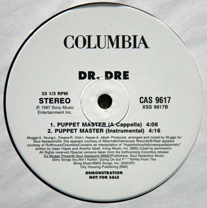 DJ Muggs Presents The Soul Assassins Featuring Dr. Dre And B-Real : Puppet Master (12", Promo)