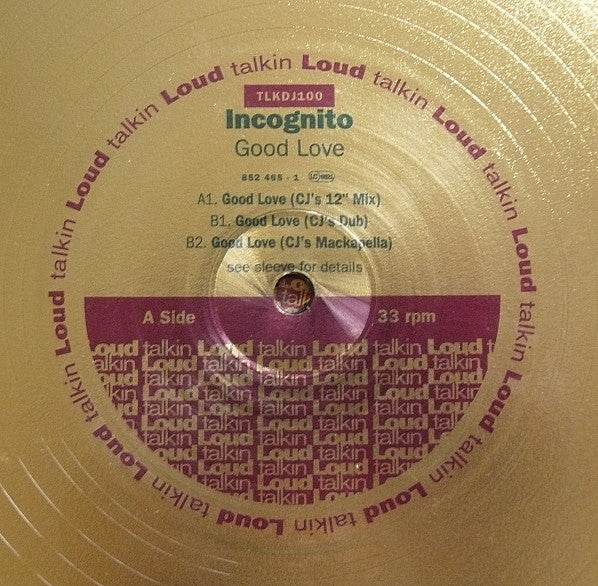 Incognito : Good Love (2x12", Ltd, Gol)