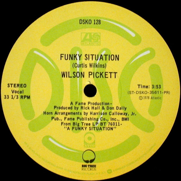 Wilson Pickett : Funky Situation / She's So Tight (12", Promo)