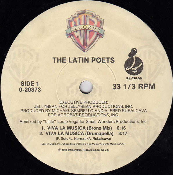 The Latin Poets : Viva La Musica (12")