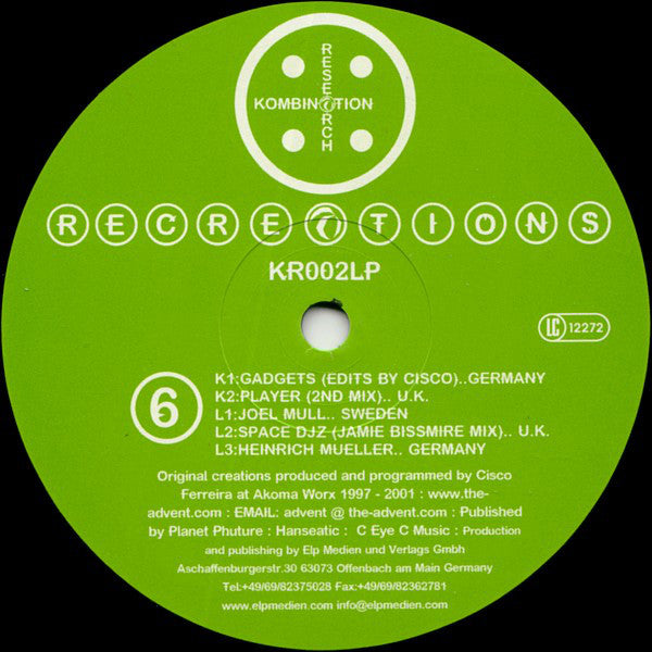 The Advent : Recreations Part 3 (2x12", Comp)