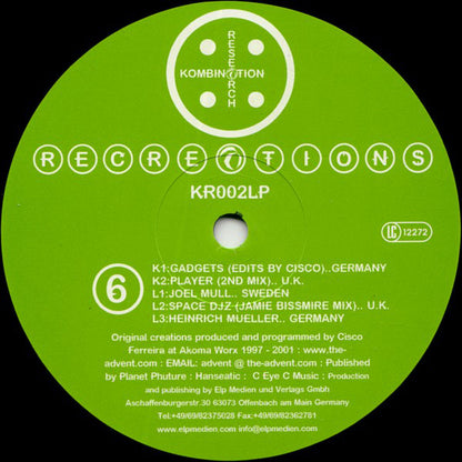 The Advent : Recreations Part 3 (2x12", Comp)