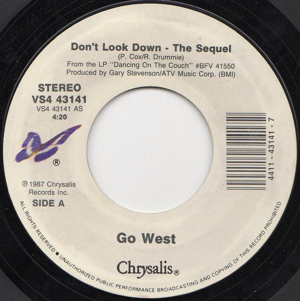 Go West : Don't Look Down (The Sequel) (7", Single, Car)