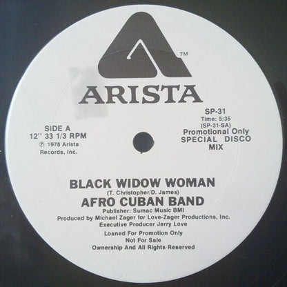 Love Childs Afro Cuban Blues Band : Black Widow Woman (12", Promo)