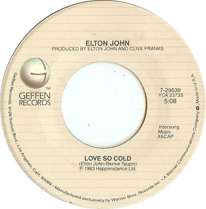 Elton John : I'm Still Standing (7", Single)