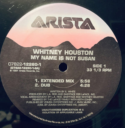Whitney Houston : My Name Is Not Susan (12")