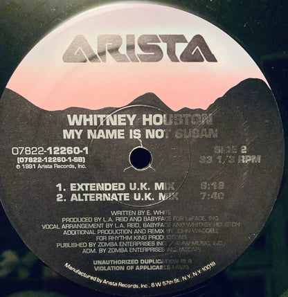 Whitney Houston : My Name Is Not Susan (12")