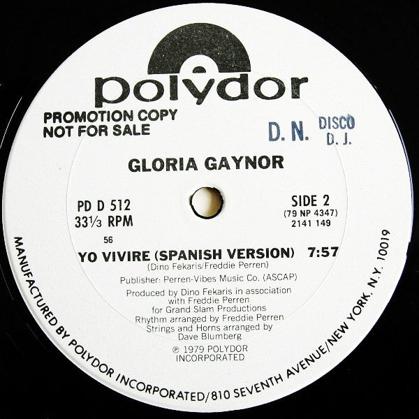Gloria Gaynor : I Will Survive (12", Promo, 56)