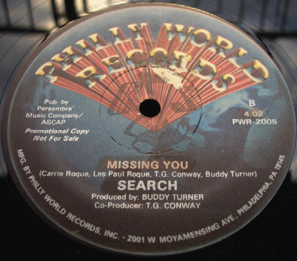 Search (4) : Peanut Butter And Jam / Missing You (12", Promo)