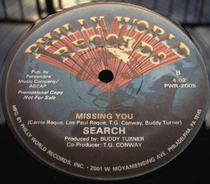 Search (4) : Peanut Butter And Jam / Missing You (12", Promo)