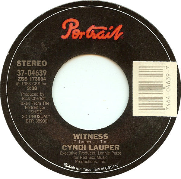 Cyndi Lauper : All Through The Night (7", Single, Styrene, Pit)