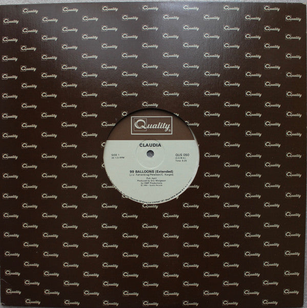 Claudia (62) : 99 Balloons (12", Single)