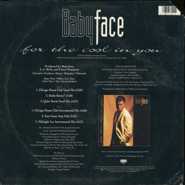 Babyface : For The Cool In You (12", Single, Ltd)