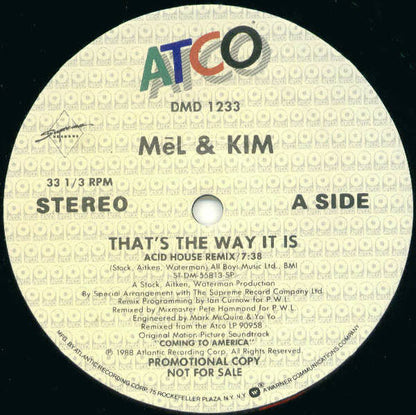 Mēl & Kim* : That's The Way It Is (12", Promo)