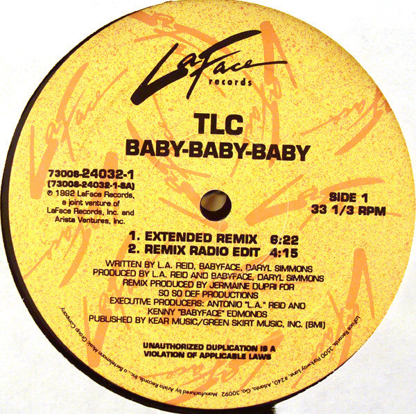 TLC : Baby-Baby-Baby (12", Single)