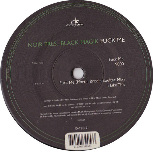 Noir Presents Black Magik (2) : Fuck Me (12", EP)
