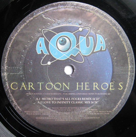 Aqua : Cartoon Heroes (Remixes) (12")
