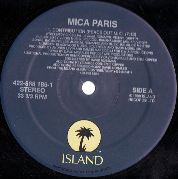 Mica Paris : Contribution (David Morales Remixes) (12", S/Edition)