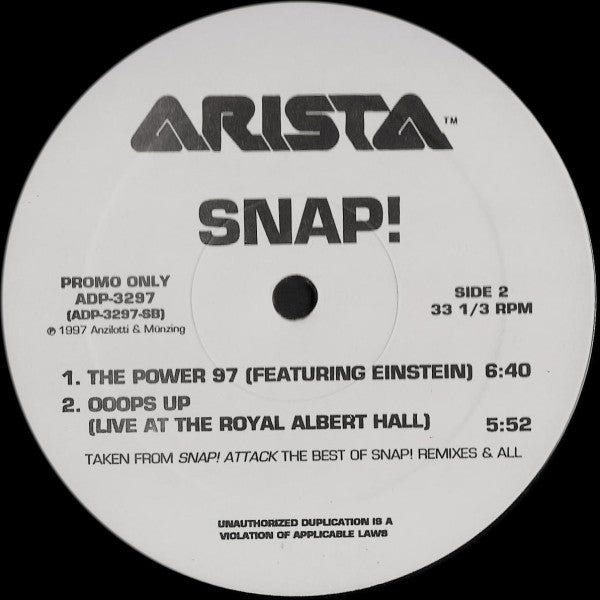 Snap! : Rhythm Is A Dancer (Roll On) (12", Promo)
