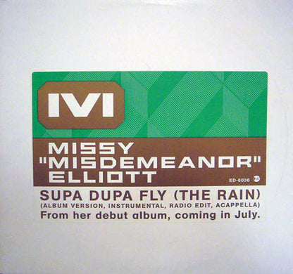 Missy "Misdemeanor" Elliott* : Supa Dupa Fly (The Rain) (12", Promo)