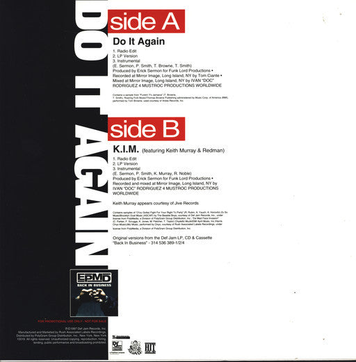EPMD : Do It Again (12", Single, Promo)
