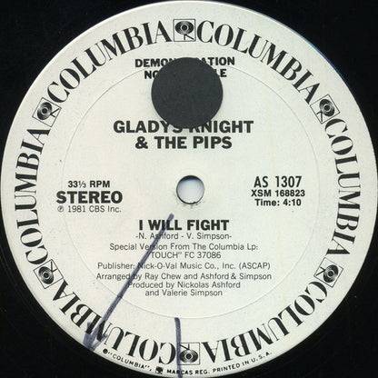 Gladys Knight And The Pips : I Will Fight (12", Promo)